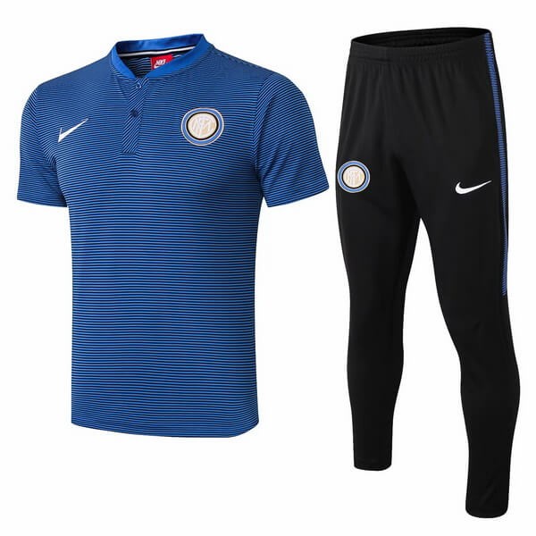 Polo Ensemble Complet Inter Milan 2018-19 Bleu Noir